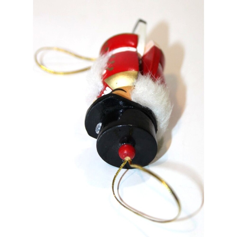 Vintage Wooden Nutcracker Articulated Wooden Pull String Toy Christmas Ornament - Picture 5 of 8